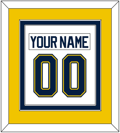 Michigan Hockey Nameplate & Number (Back) Combined - Home White (2021-2023) - Signature Tier 4