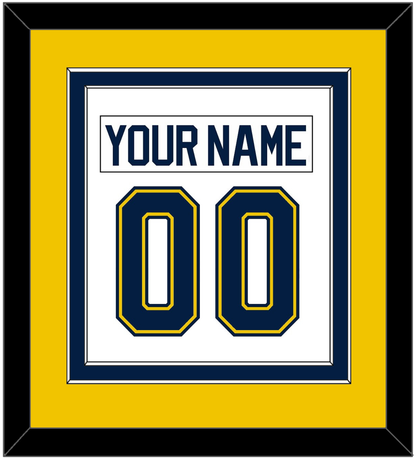 Michigan Hockey Nameplate & Number (Back) Combined - Home White (2021-2023) - Signature Tier 4