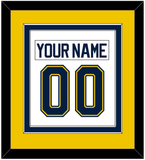 Michigan Nameplate & Number (Back) Combined - Home White (2021-2023) - Double Mat 4