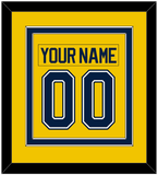 Michigan Nameplate & Number (Back) Combined - Alternate Maize (2021-2023) - Double Mat 2