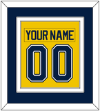 Michigan Nameplate & Number (Back) Combined - Alternate Maize (2021-2023) - Double Mat 3