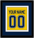 Michigan Nameplate & Number (Back) Combined - Alternate Maize (2021-2023) - Double Mat 3