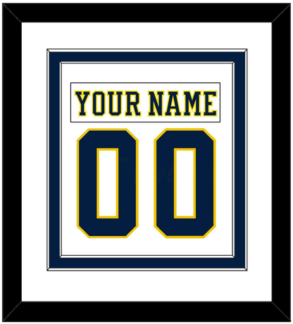 Michigan Hockey Nameplate & Number (Back) Combined - Home White (2019-2020) - Signature Tier 1