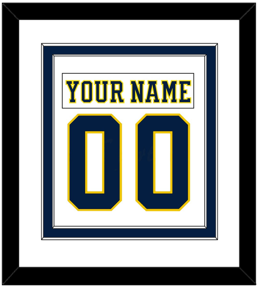 Michigan Hockey Nameplate & Number (Back) Combined - Home White (2019-2020) - Signature Tier 1