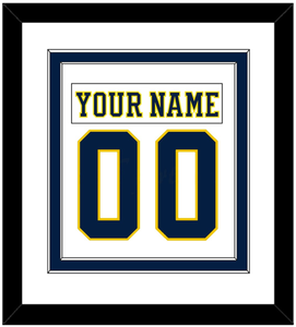 Michigan Nameplate & Number (Back) Combined - Home White (2019-2020) - Double Mat 1