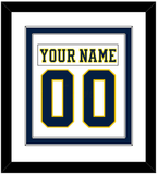 Michigan Nameplate & Number (Back) Combined - Home White (2019-2020) - Double Mat 1