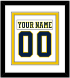 Michigan Hockey Nameplate & Number (Back) Combined - Home White (2019-2020) - Double Mat 2