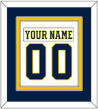 Michigan Nameplate & Number (Back) Combined - Home White (2019-2020) - Double Mat 3