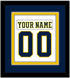 Michigan Nameplate & Number (Back) Combined - Home White (2019-2020) - Double Mat 3