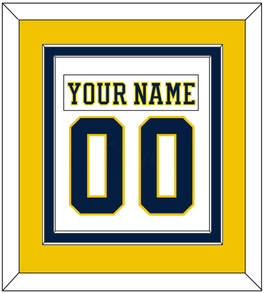 Michigan Hockey Nameplate & Number (Back) Combined - Home White (2019-2020) - Signature Tier 4