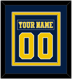 Michigan Hockey Nameplate & Number (Back) Combined - Road Blue (2019-2020) - Double Mat 2