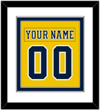 Michigan Nameplate & Number (Back) Combined - Alternate Maize (2019-2020) - Double Mat 1