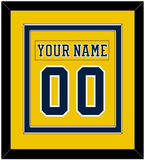 Michigan Nameplate & Number (Back) Combined - Alternate Maize (2019-2020) - Double Mat 2