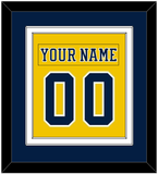 Michigan Hockey Nameplate & Number (Back) Combined - Alternate Maize (2019-2020) - Double Mat 3