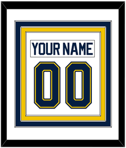 Michigan Nameplate & Number (Back) Combined - Home White (2021-2023) - Triple Mat 1