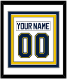 Michigan Nameplate & Number (Back) Combined - Home White (2021-2023) - Triple Mat 1