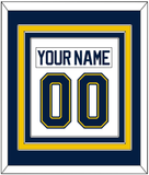 Michigan Nameplate & Number (Back) Combined - Home White (2021-2023) - Triple Mat 2