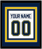 Michigan Nameplate & Number (Back) Combined - Home White (2021-2023) - Triple Mat 2