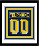 Michigan Nameplate & Number (Back) Combined - Road Blue (2021-2023) - Triple Mat 1