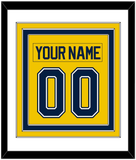 Michigan Nameplate & Number (Back) Combined - Alternate Maize (2021-2023) - Triple Mat 1