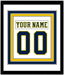 Michigan Nameplate & Number (Back) Combined - Home White (2019-2020) - Triple Mat 1