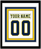 Michigan Nameplate & Number (Back) Combined - Home White (2019-2020) - Triple Mat 1