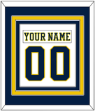 Michigan Nameplate & Number (Back) Combined - Home White (2019-2020) - Triple Mat 2