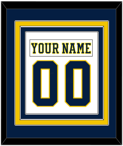 Michigan Hockey Nameplate & Number (Back) Combined - Home White (2019-2020) - Premier Tier 2