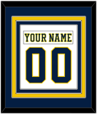 Michigan Nameplate & Number (Back) Combined - Home White (2019-2020) - Triple Mat 2