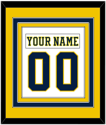 Michigan Hockey Nameplate & Number (Back) Combined - Home White (2019-2020) - Premier Tier 3
