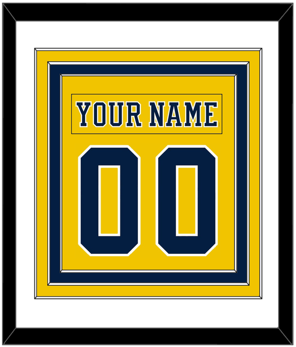 Michigan Nameplate & Number (Back) Combined - Alternate Maize (2019-2020) - Triple Mat 1