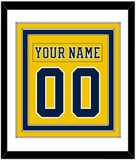 Michigan Nameplate & Number (Back) Combined - Alternate Maize (2019-2020) - Triple Mat 1