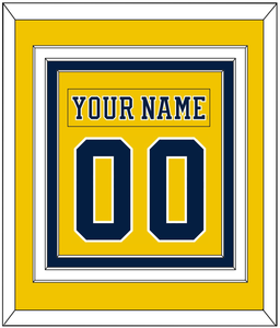 Michigan Nameplate & Number (Back) Combined - Alternate Maize (2019-2020) - Triple Mat 2