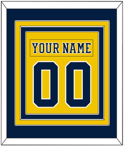 Michigan Nameplate & Number (Back) Combined - Alternate Maize (2021-2023) - Triple Mat 3