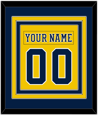 Michigan Hockey Nameplate & Number (Back) Combined - Alternate Maize (2019-2020) - Premier Tier 3