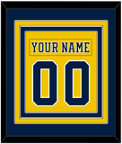 Michigan Nameplate & Number (Back) Combined - Alternate Maize (2019-2020) - Triple Mat 3