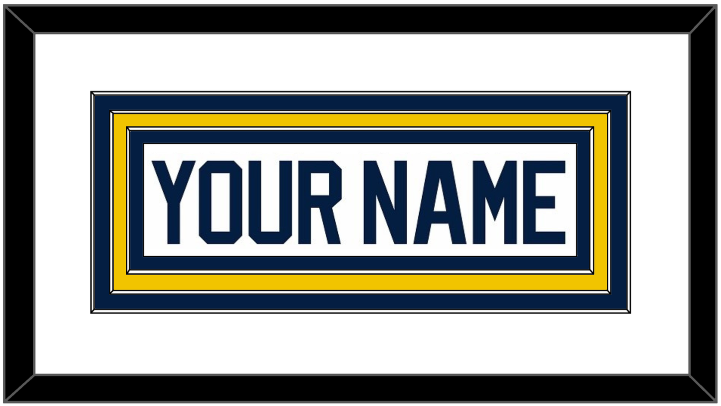 Michigan Hockey Nameplate - Home White (2021-2023) - Premier Tier 1