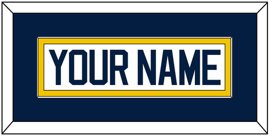 Michigan Hockey Nameplate - Home White - Essential Tier 2