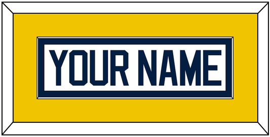 Michigan Hockey Nameplate - Home White - Essential Tier 3