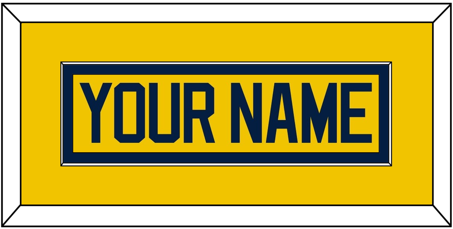 Michigan Hockey Nameplate - Alternate Maize - Essential Tier 2