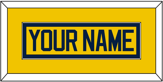 Michigan Hockey Nameplate - Alternate Maize - Essential Tier 2