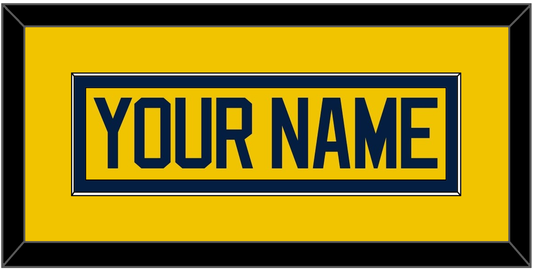Michigan Hockey Nameplate - Alternate Maize - Essential Tier 2