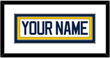 Michigan Hockey Nameplate - Home White - Double Mat 1