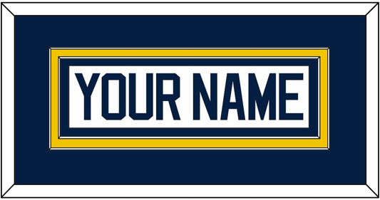 Michigan Hockey Nameplate - Home White - Signature Tier 2