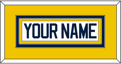 Michigan Hockey Nameplate - Home White - Signature Tier 3