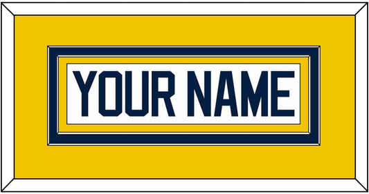 Michigan Hockey Nameplate - Home White - Signature Tier 3