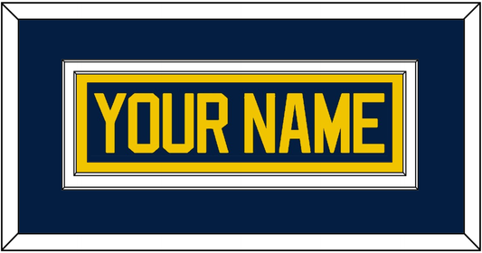 Michigan Hockey Nameplate - Road Blue - Signature Tier 2