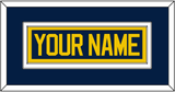 Michigan Hockey Nameplate - Road Blue - Double Mat 2