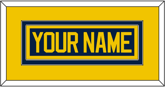 Michigan Hockey Nameplate - Road Blue - Signature Tier 3