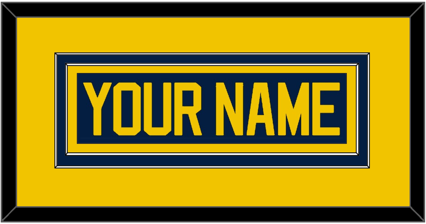 Michigan Hockey Nameplate - Road Blue - Signature Tier 3